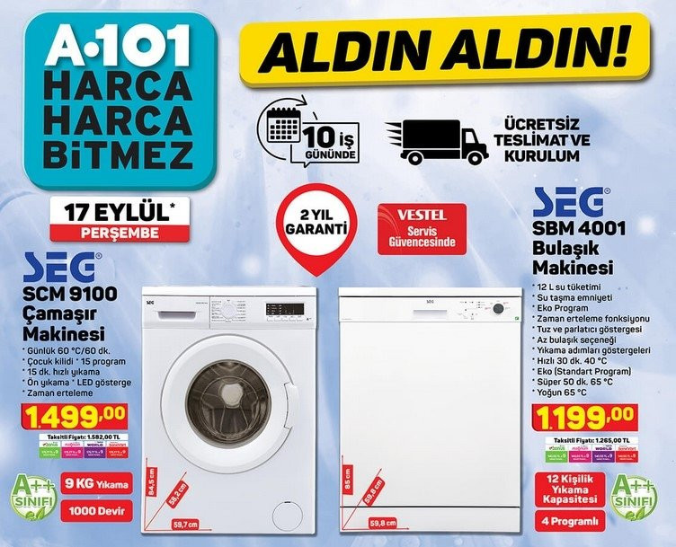 A101 17 Eylül Perşembe aktüel ürünler kataloğu