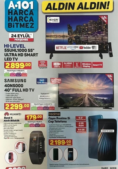 A101 24 Eylül aktüel ürünler kataloğu