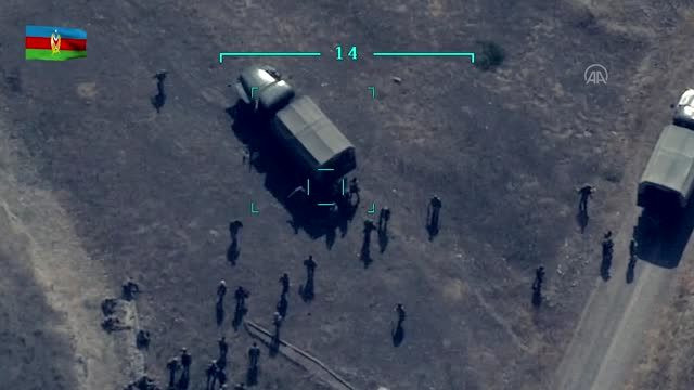 Azerbaycan ordusu, Ermeni askerlerini havaya uçurdu! İşte o anlar