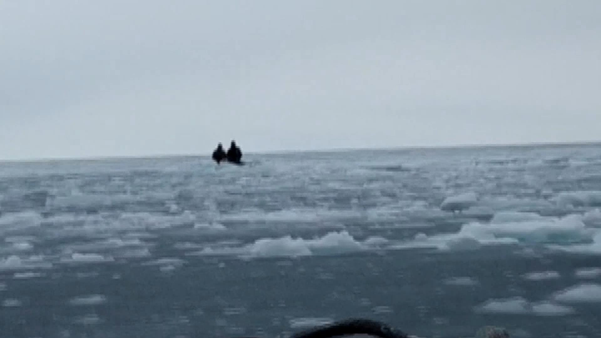 Buz üstünde balık avı kabusa döndü