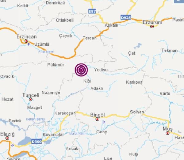 Tunceli'de 4.1 büyüklüğünde deprem - Resim : 1