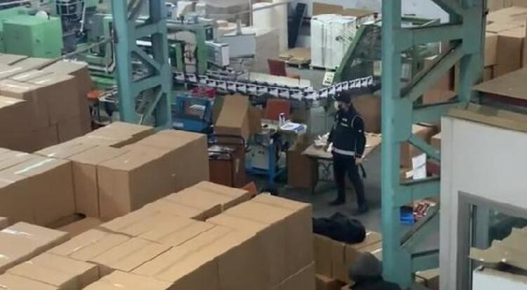 İstanbul'da kaçak fabrikaya baskın! 47 milyon adet ele geçirildi