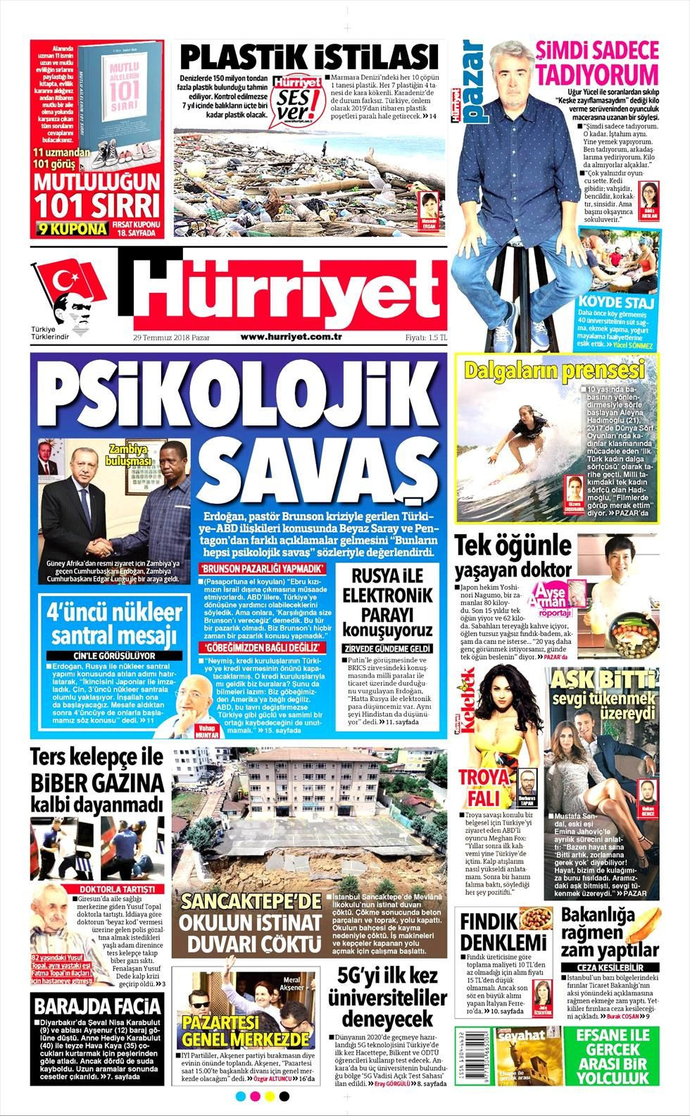 Hürriyet Gazetesi 29 Temmuz 2018 Anasayfası Haber3 Hürriyet Gazetesi 29 Temmuz 2018 Anasayfası Haber3