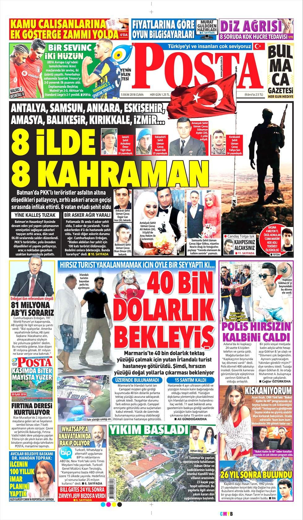 Posta Gazetesi 05 Ekim 2018 Anasayfası Haber3 Posta Gazetesi 05 Ekim 2018 Anasayfası Haber3