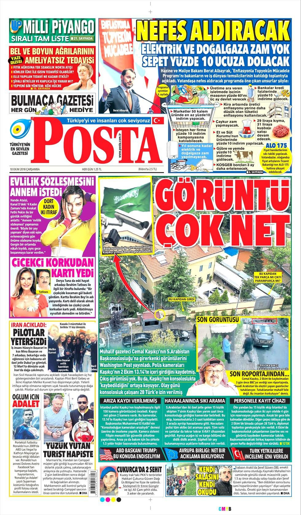 Posta Gazetesi 10 Ekim 2018 Anasayfası Haber3