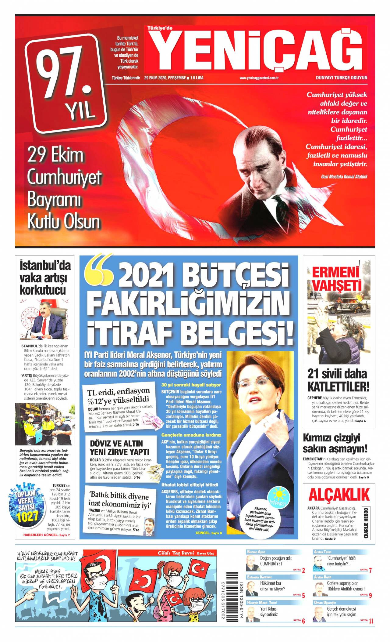 Yeniçağ Gazetesi 29 Ekim 2020 Anasayfası Haber3