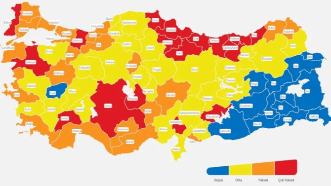 Risk haritasının ''sarı illeri''nde yaşayanlara kötü haber!