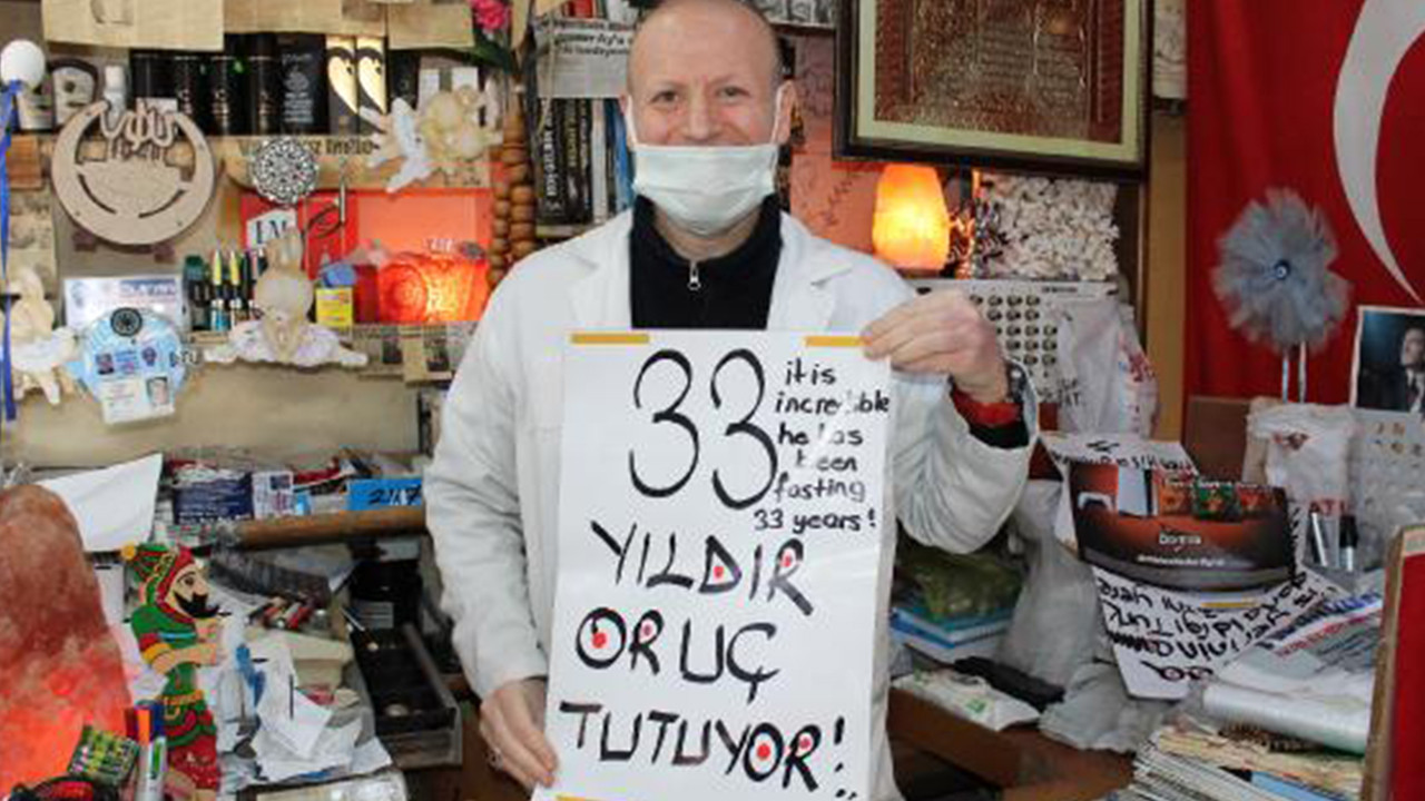 33 yıldır ara vermeden oruç tutuyor