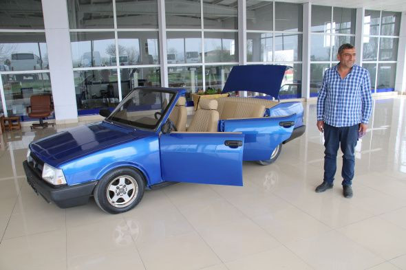 Hurda otomobil, üstü açık lüks otomobile döndü - Resim: 1