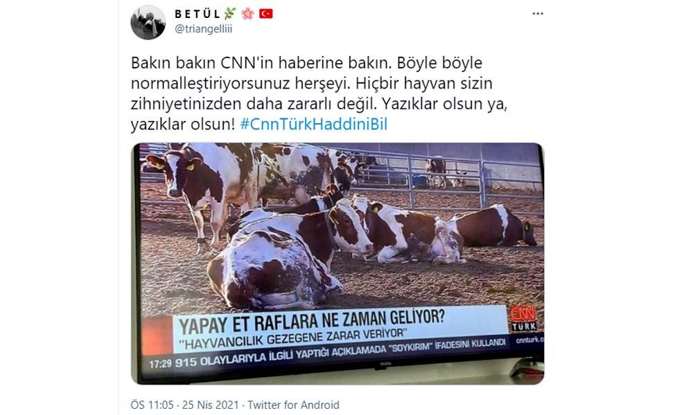 CNN Türk’ün ''yapay et'' haberi tepki topladı Haber3