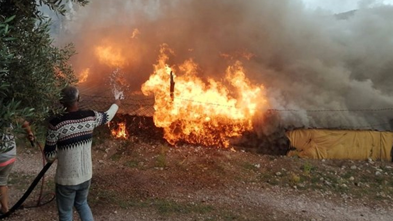 Muğla'da patlama sonucu korkutan yangın