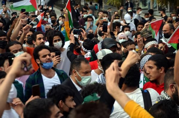 Burası İstanbul... Yüzlerce kişi İsrail'i protesto etti - Resim: 1