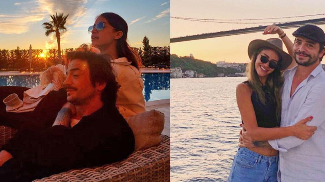 Ahmet Kural ile Çağla Gizem Çelik çiftinin tatil pozları