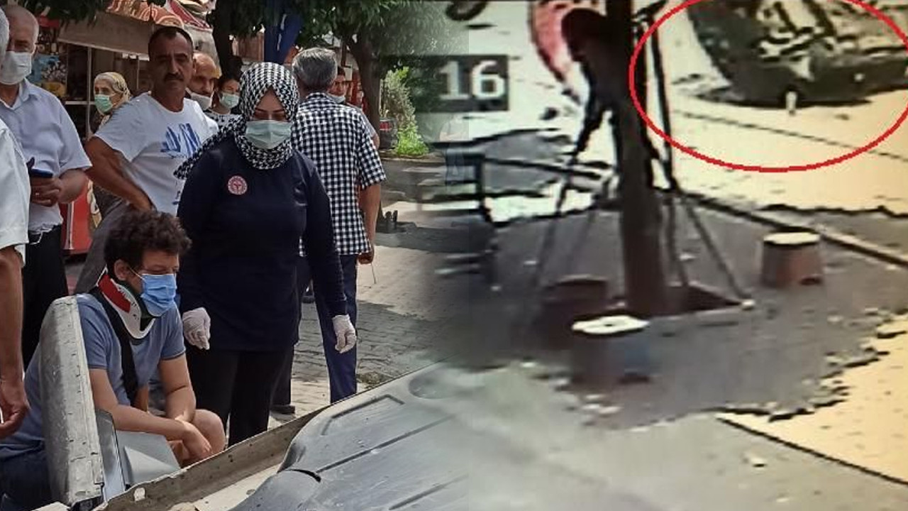Ünlü oyuncu İlker Aksum'un takla attığı kaza kamerada