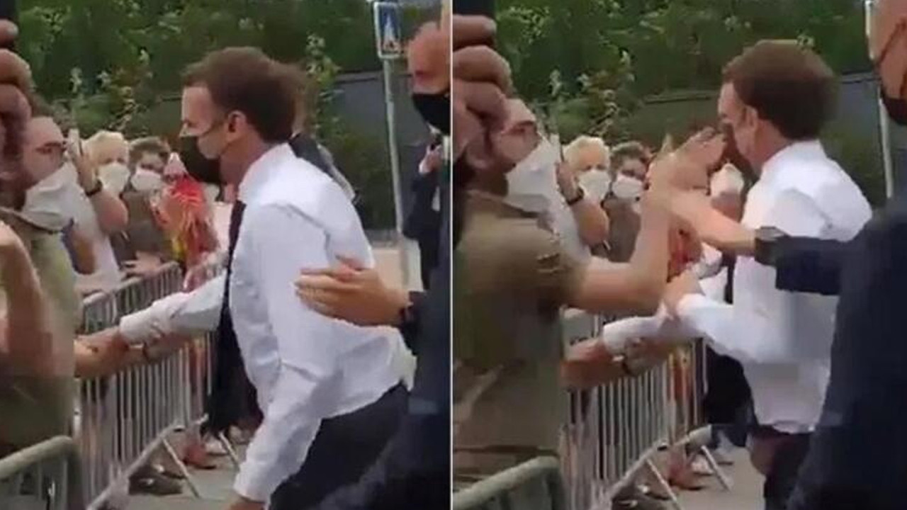 Tokat yiyen Macron'dan ilk açıklama