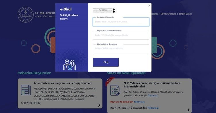 e-Okul sisteminde karne notları nasıl görüntülenir?