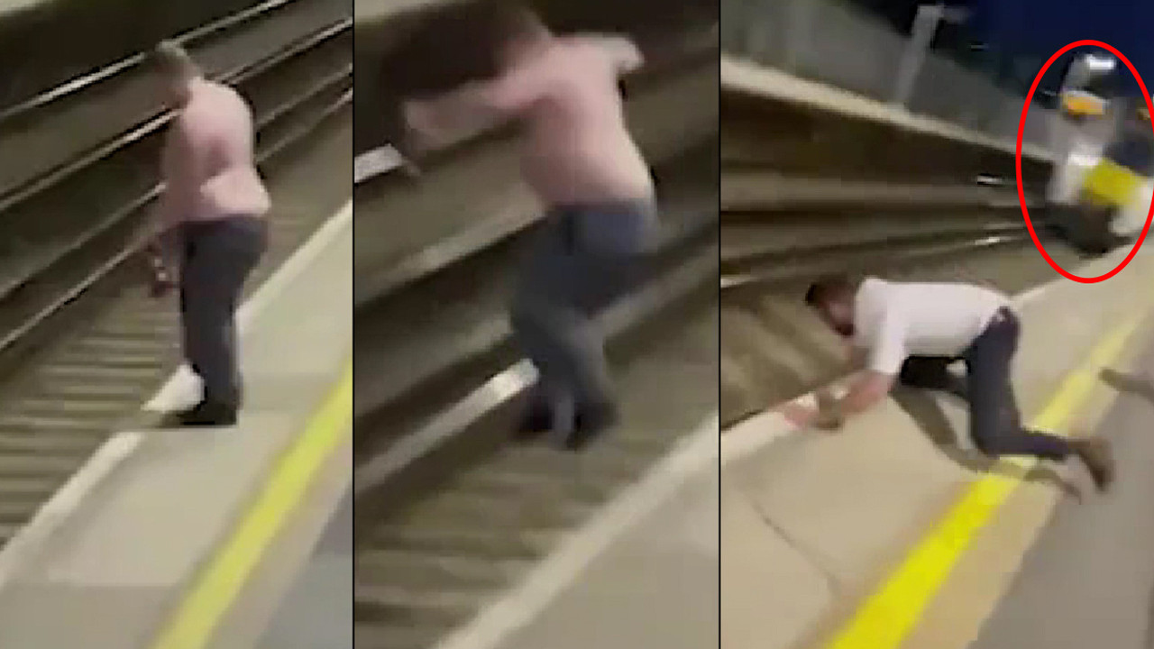 Metroda dehşet anları: Yarı çıplak şekilde raylara atladı