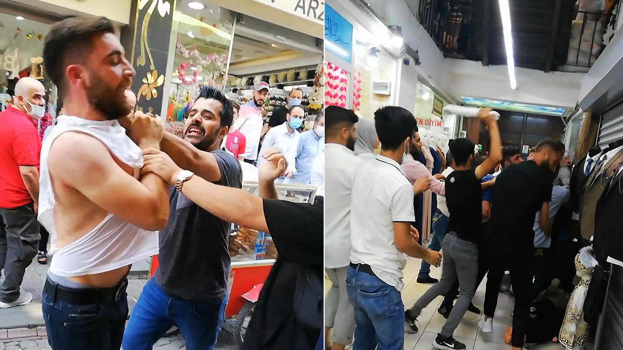 İstanbul'da esnaf kavgası! Ortalık savaş alanına döndü