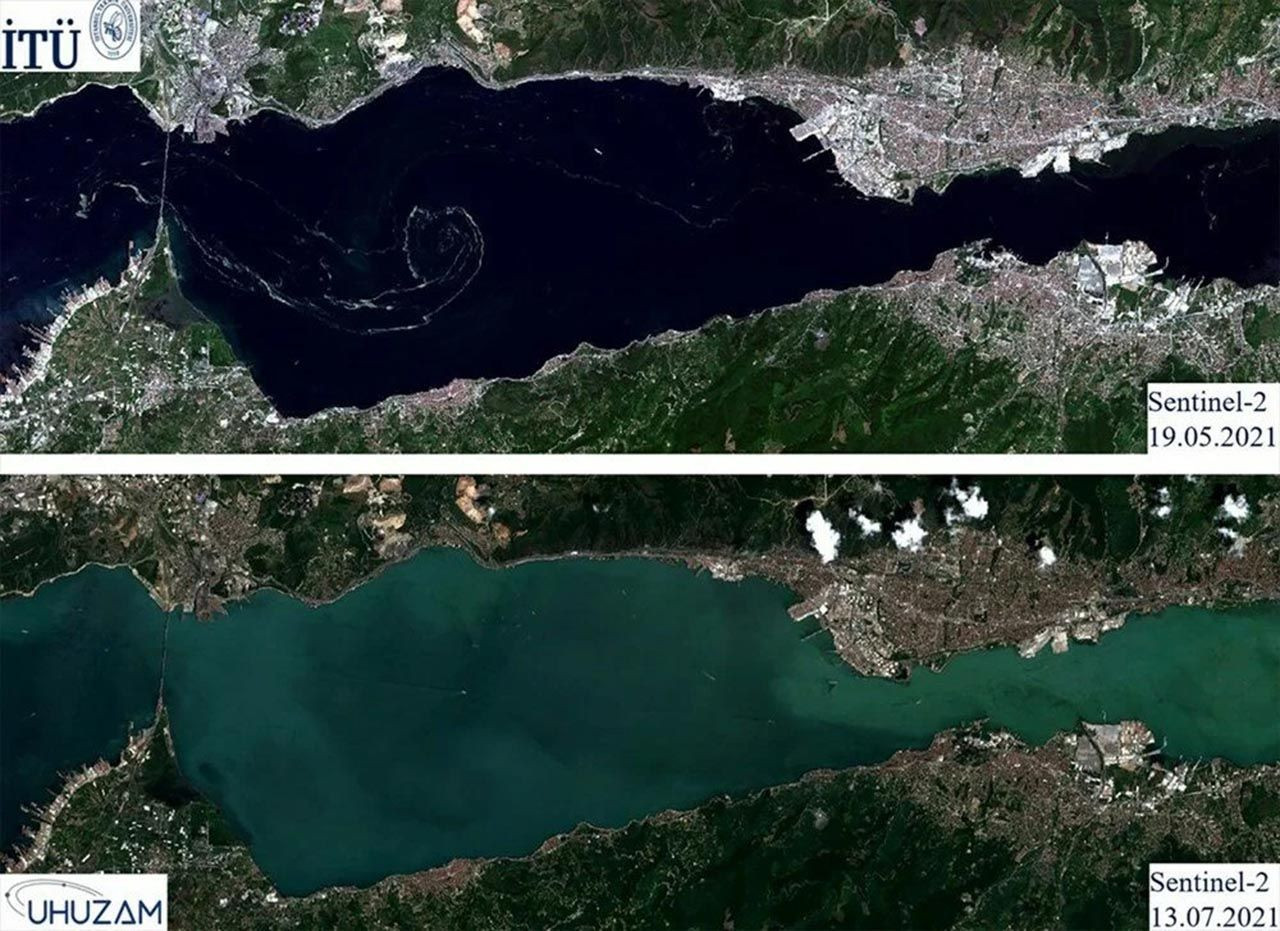 Marmara Denizi'ndeki müsilajın son durumu uzaydan görüntülendi - Resim: 1