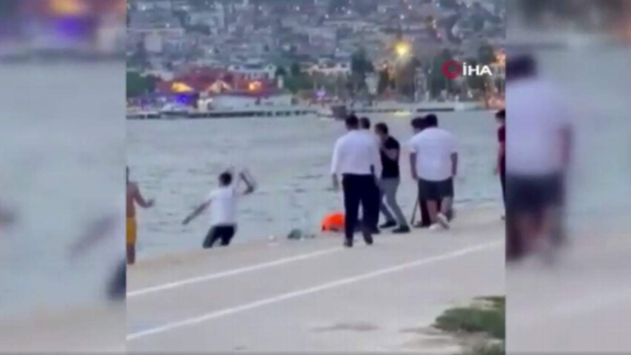 İstanbul'da restoran çalışanları denize giren vatandaşlara saldırdı
