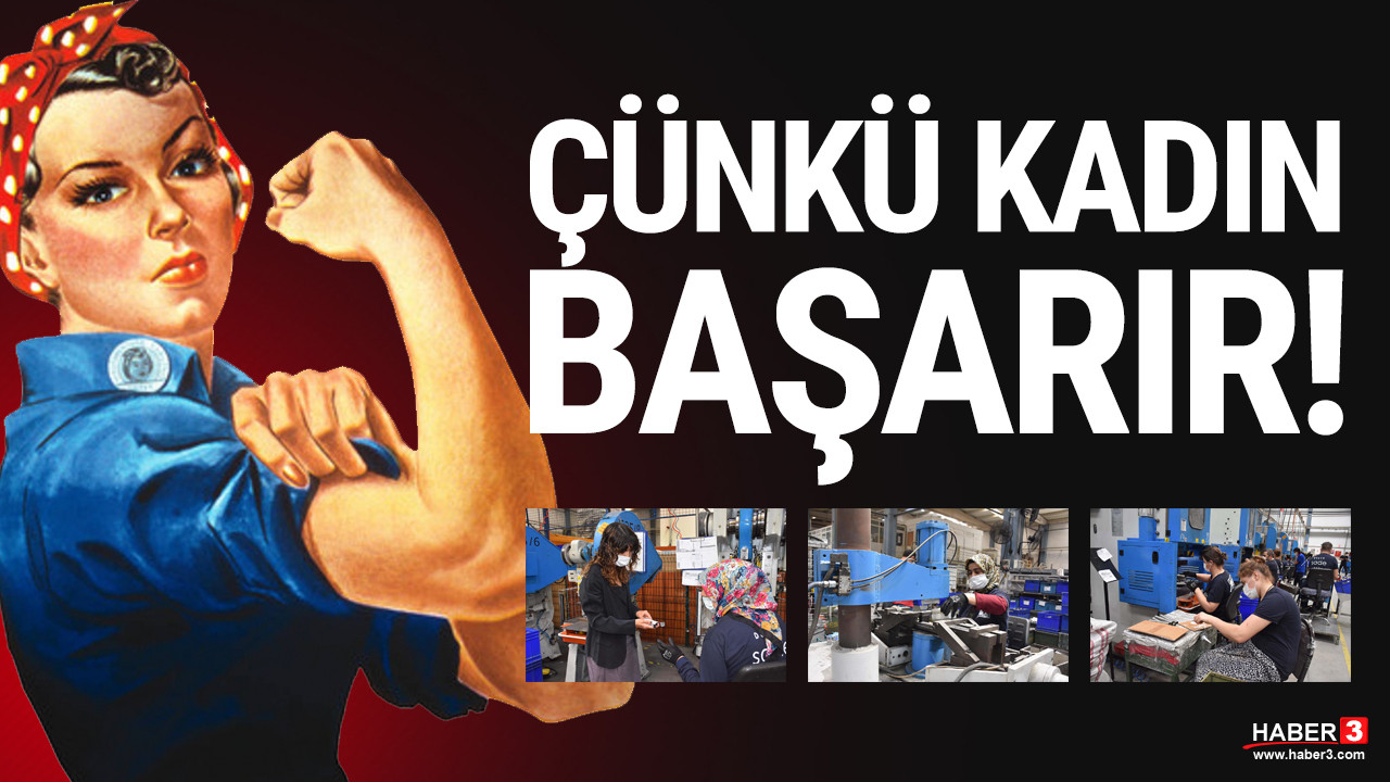 Fabrikanın kaynak tezgahı kadınlara emanet