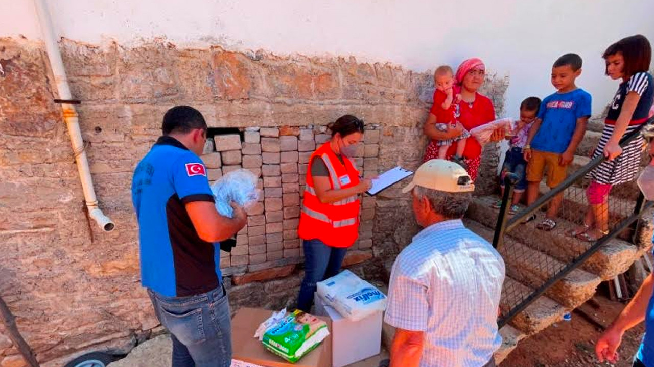 Bodrum'da yangından etkilenenlere acil ihtiyaç paketi