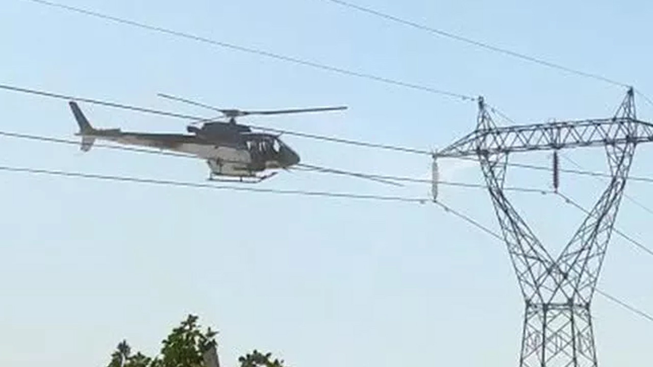 Vatandaşları tedirgin eden görüntü: Helikopter...