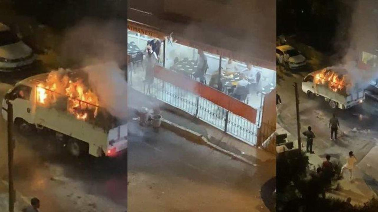 İstanbul'da şoke eden anlar... Alev alev yanarken, okeyi bırakmadılar