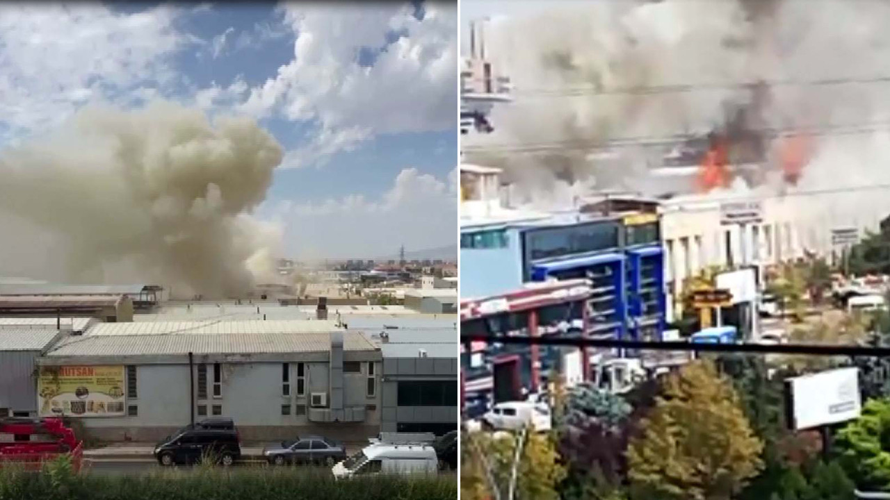Ankara OSTİM'de korkutan yangın