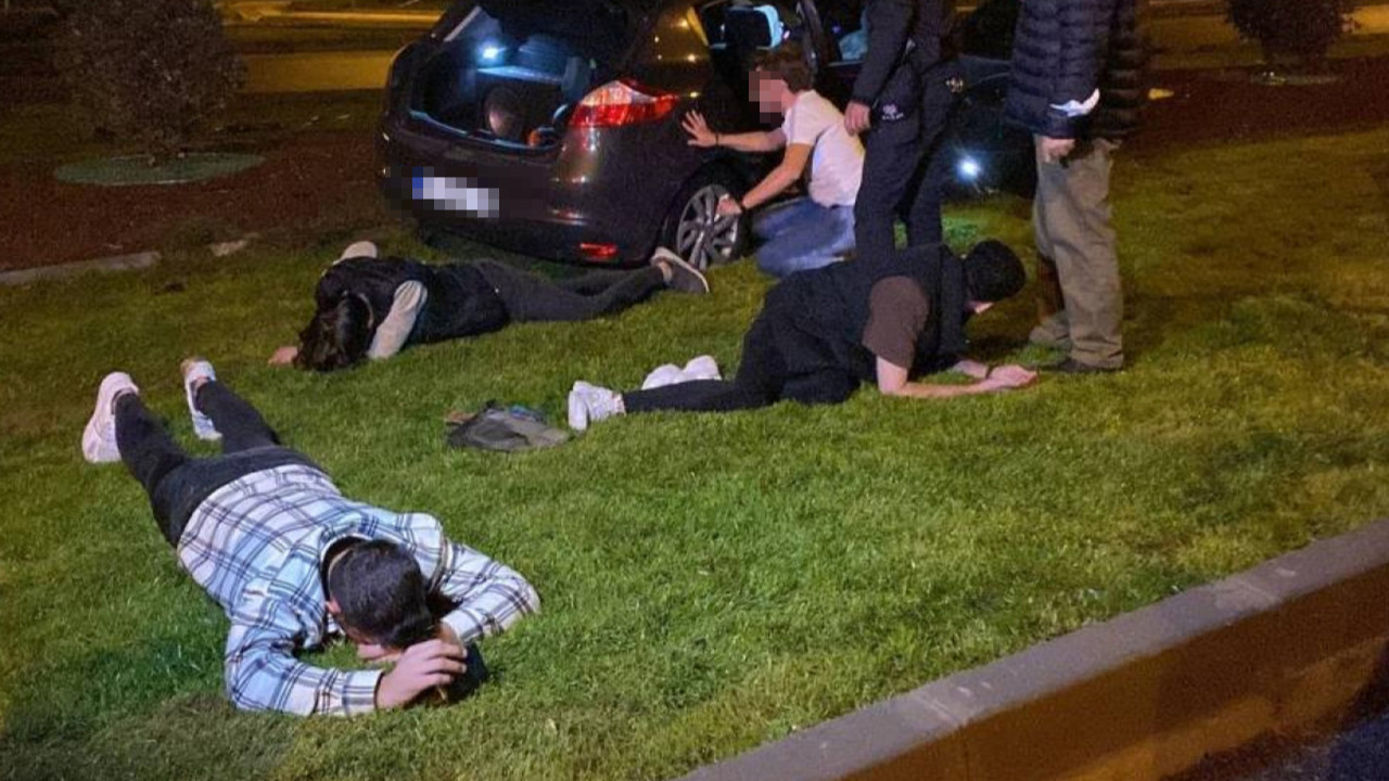 Polisin önünde drift böyle bitti