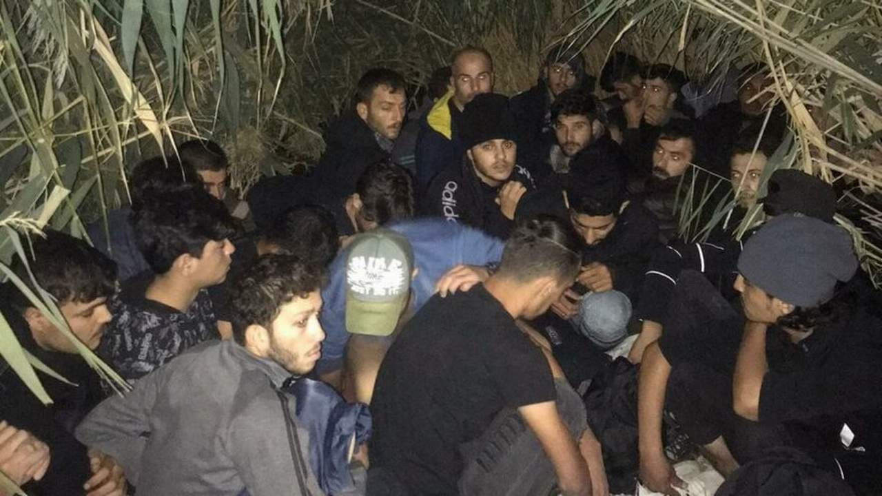 Sazlıkta 28 kaçak göçmen çıktı