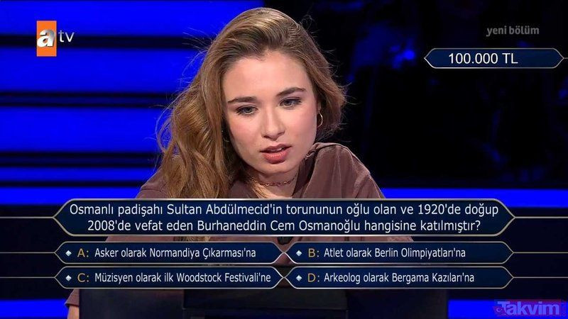 Kim Milyoner Olmak İster'e damga vuran Osmanlı sorusu