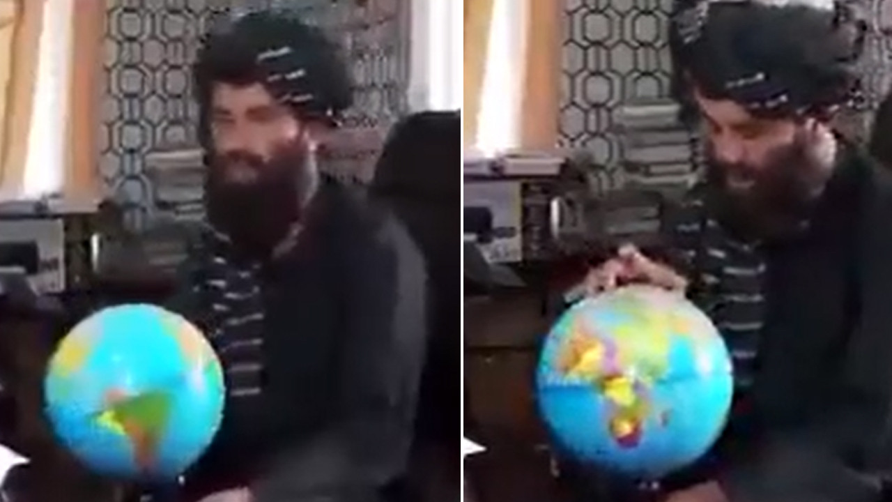 Taliban'ın atadığı vali haritada Afganistan'ı gösteremedi
