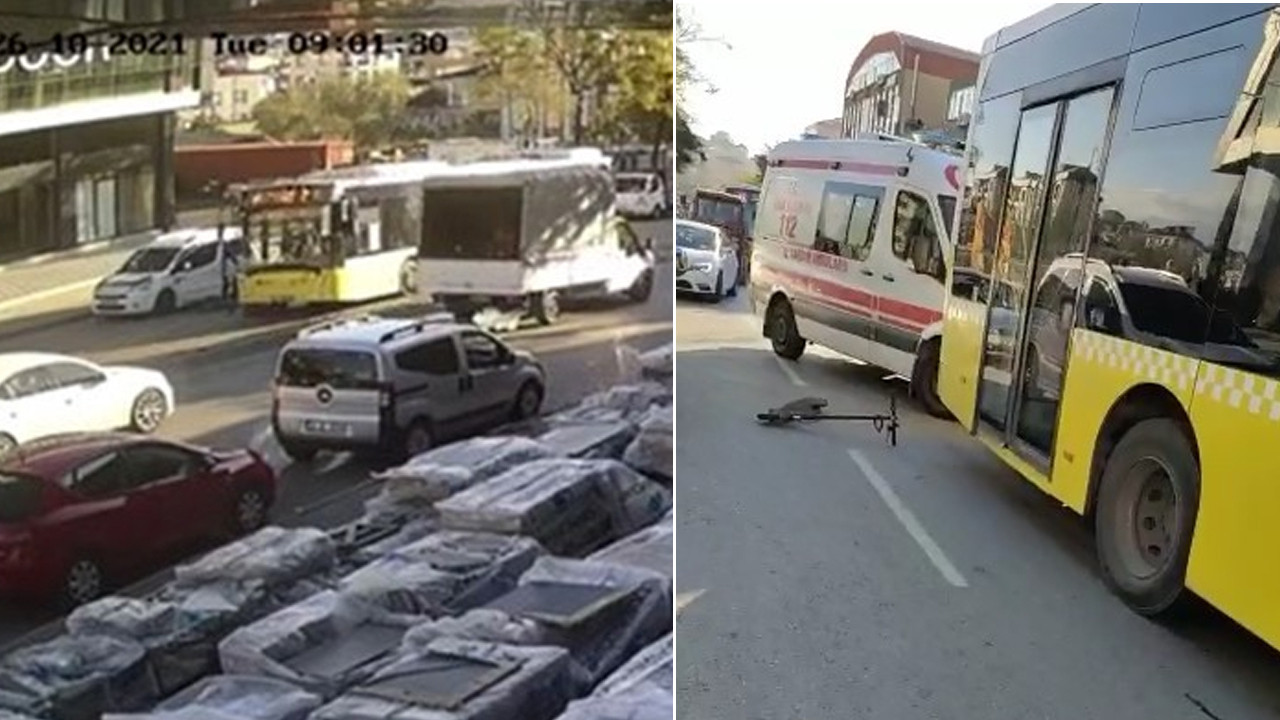 İstanbul'da scooter faciası! Otobüsün altında kalan kadın öldü