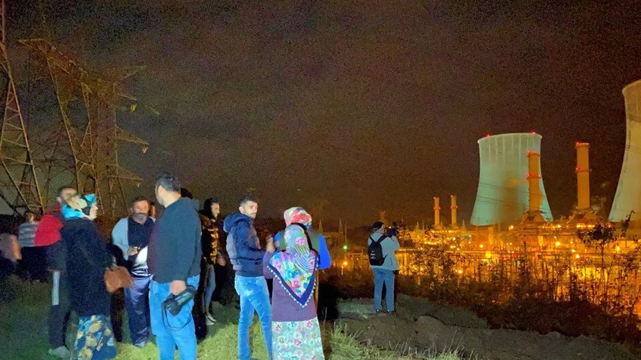 Doğalgaz santralinde korkutan palama! Mahalleli sokağa fırladı