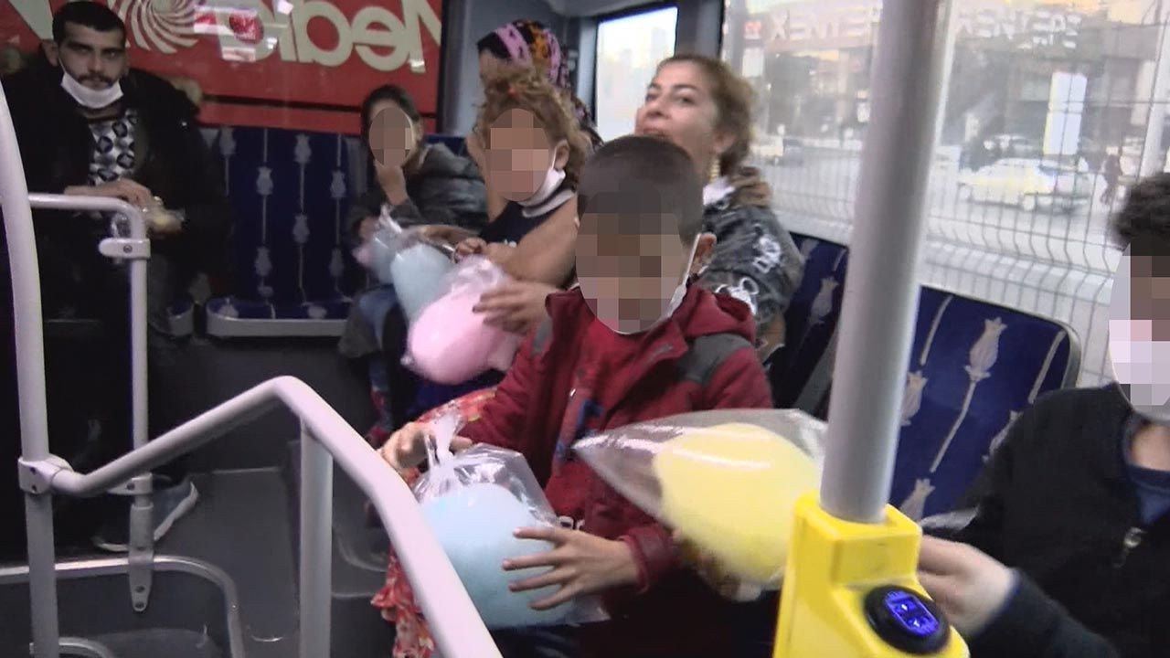 Metrobüste dilenci operasyonu