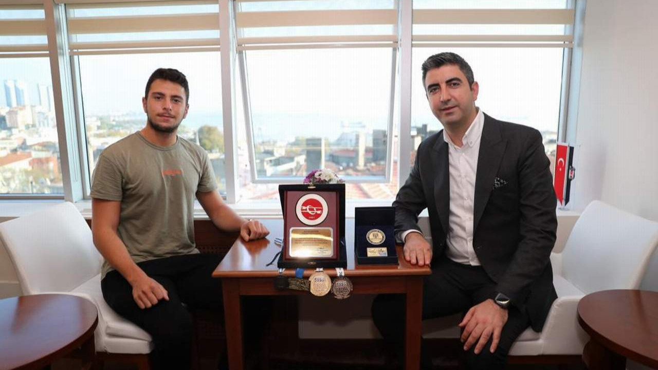 Şampiyon Milli Kürekçi Ali Ardıl İlkgün'den Başkan Gökhan Yüksel'e ziyaret