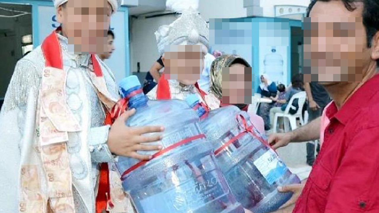 Zam yağmurundan nasibini alan ''damacana'' düğünde takı oldu