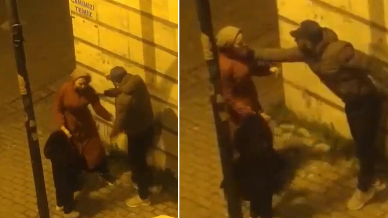 İstanbul'da kadına şiddet kamerada! Önce dövdü, sonra tükürdü