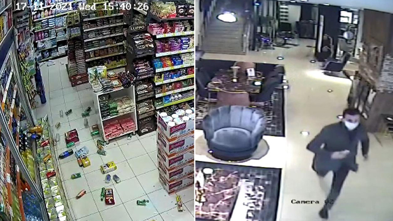 Düzce'deki 5.2'lik deprem kamerada