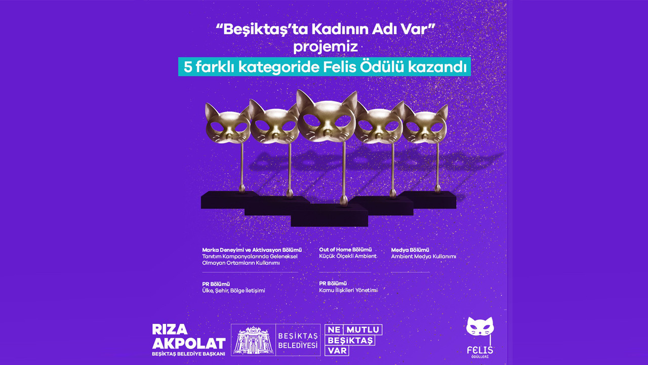 Beşiktaş'ta Kadının Adı Var'a Felis'ten 5 ödül