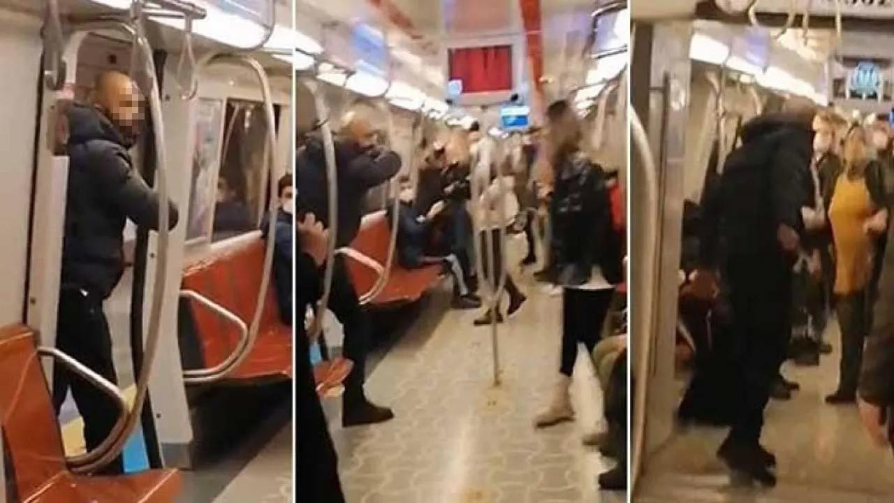 Metroda dehşet saçan bıçaklı maganda tahliye oldu