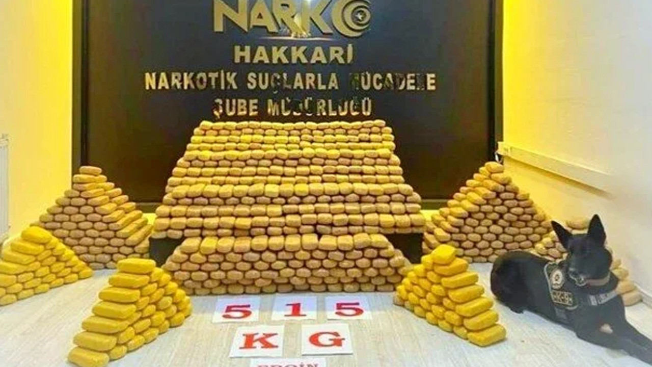 Hakkari'de yarım ton eroin ele geçirildi