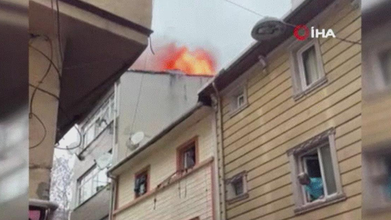 İstanbul'da 4 katlı binada yangın