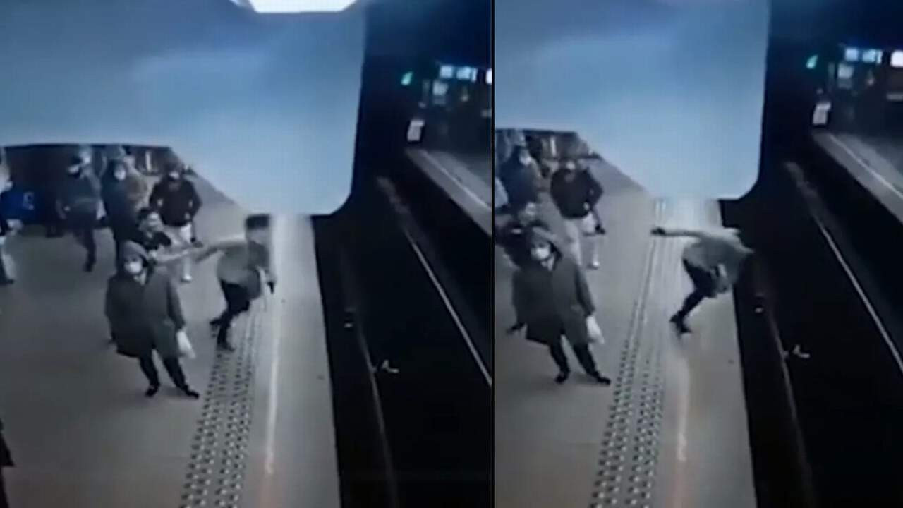 Metroda dehşet! Kadını raylara itti!