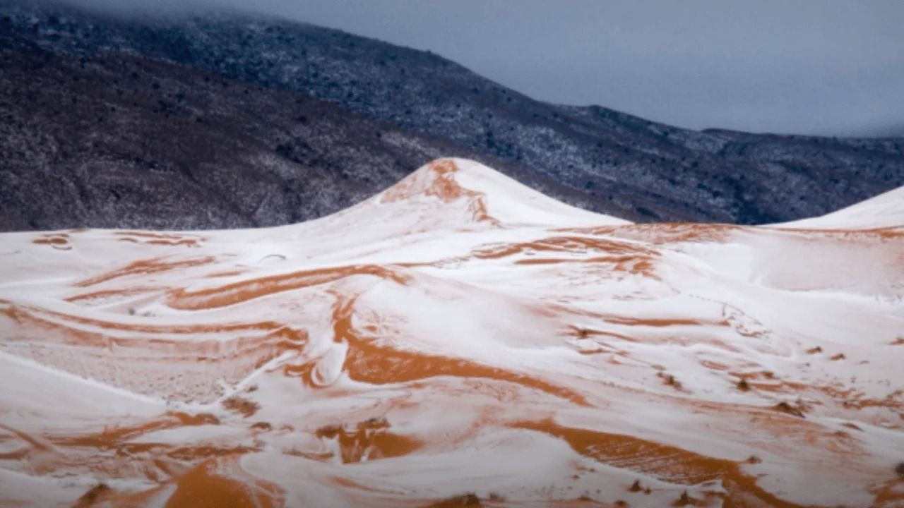 Dünyanın en büyük çölü Sahra Çölü'ne kar yağdı - Resim: 4
