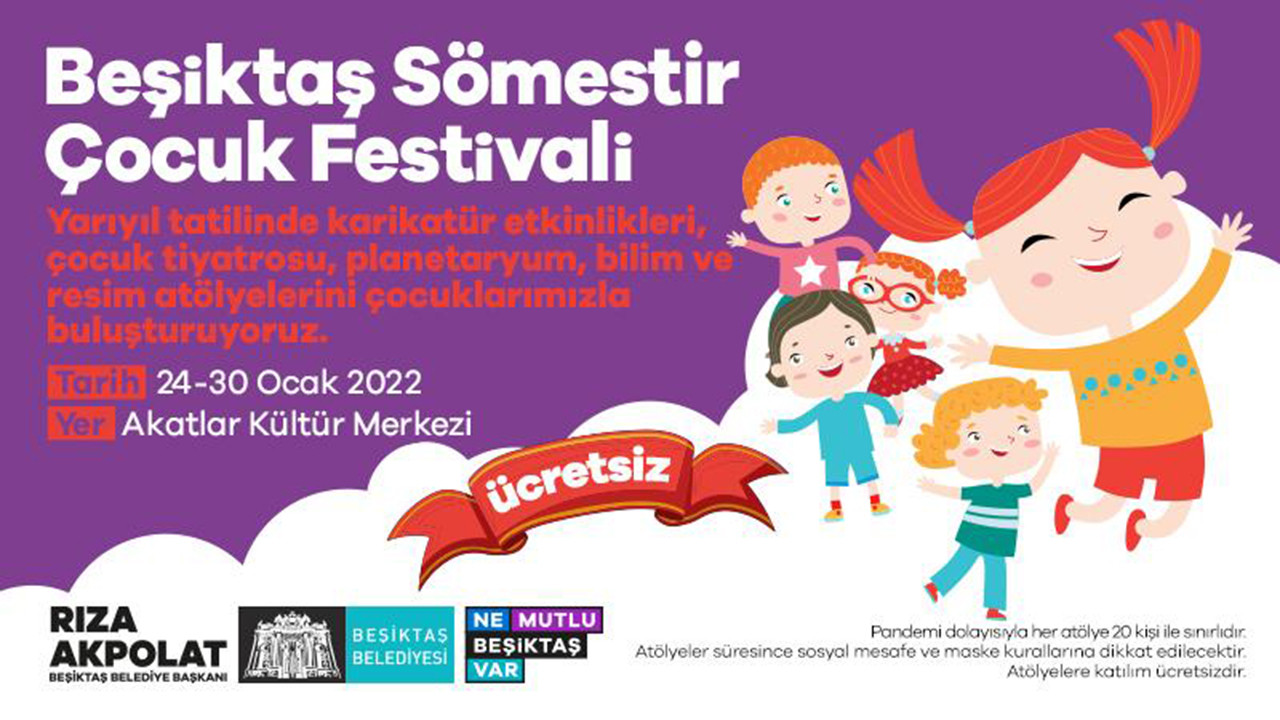 Beşiktaş'ta Sömestr Çocuk Festivali düzenleniyor