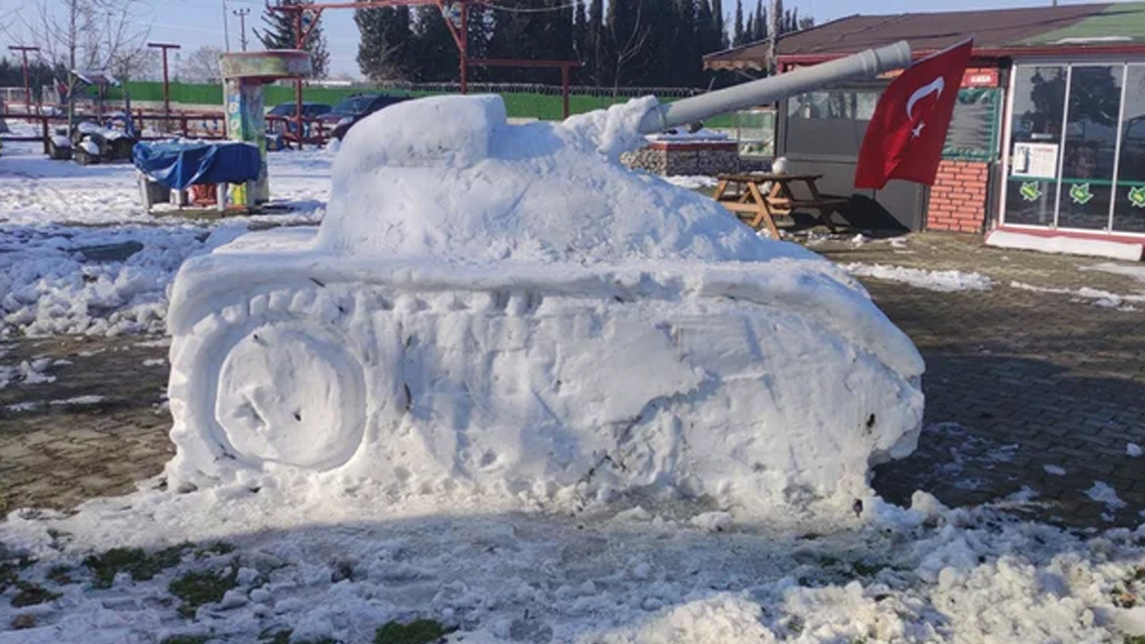 1 ton kar kullanarak kardan tank yaptılar!