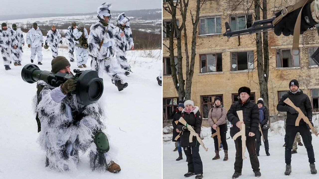 Ukrayna savaşa hazırlanıyor: ABD birlikleri askerleri, askerler sivilleri eğitti