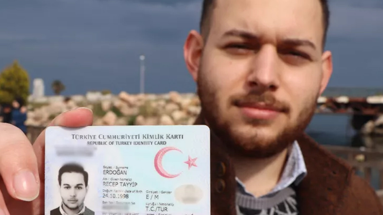 Recep Tayyip Erdoğan ismini taşıyan genç dikkat çekiyor